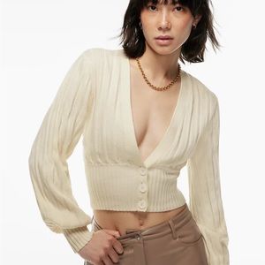 Aritzia Wilfred plunge cardigan